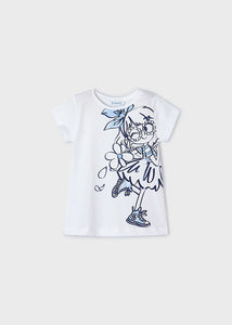 Camiseta manga curta - mayoral - Mini Menina - SS24-3090