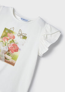 Camiseta manga curta - mayoral - Mini Menina - SS24-3091